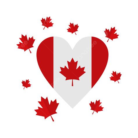 Gambar Cinta Bendera Kanada Nasional Negara Kanada Png Dan Vektor