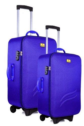 Polyester City Bag 70 Cm Blue Luggage Trolley Bag Set At Rs 1050 Set In