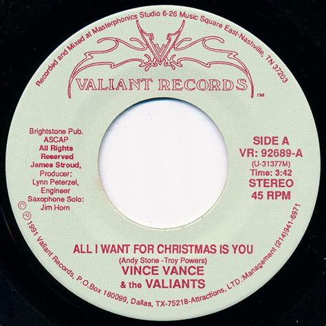 All i want for christmas is you vince vance lyrics. Vince Vance & The Valiants - All I Want For Christmas Is ...