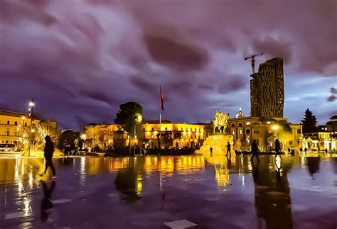 night rain | Tirana albania, Tirana, Night rain