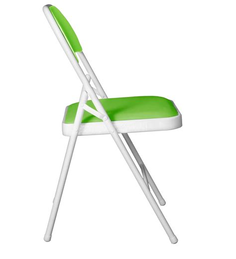 Padded Metal Caf  Folding Chair In White And Green Colour By Story Home Padded Metal Caf  Folding Ch Yejf4v 