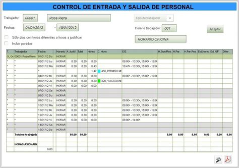 Modelo De Control De Salida De Personal