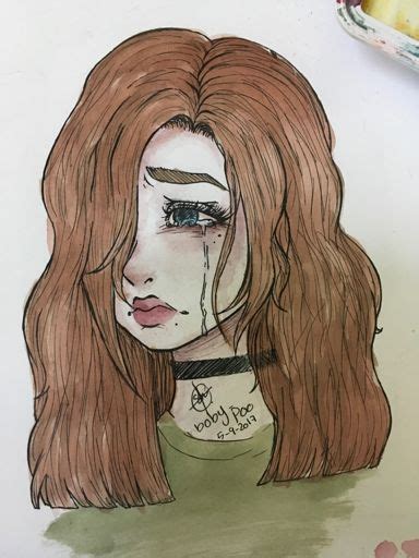 Sad Girl Drawing Anime Amino