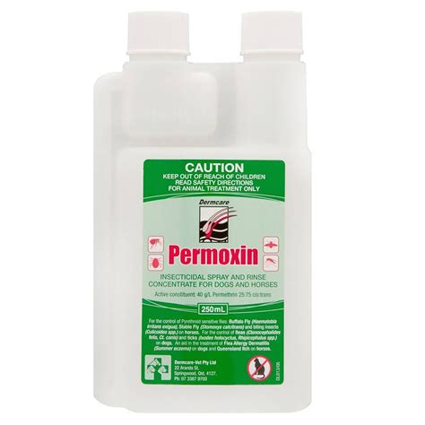Dermcare Permoxin Dogs And Horses Insecticidal Rinse Spray 250ml