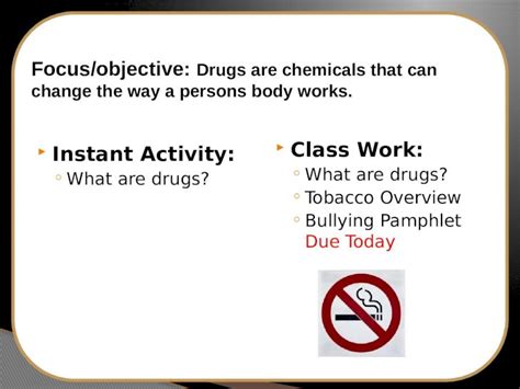Pptx Instant Activity What Are Drugs Class Work What Are Drugs Hot