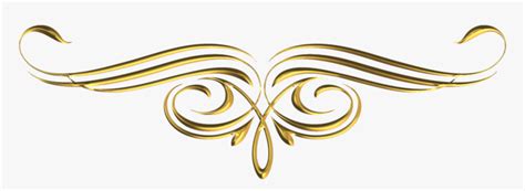 Gold Swirl Border Design Png Gold Dividers Line Png Transparent Png