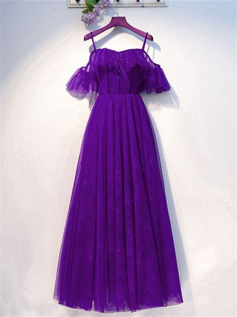 Wir begrüßen sie als leser auf unserem testportal. Elegante A Linie Abendkleid Brautkleid Lang Lila Tüll ...