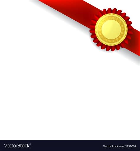 Orner Ribbon And Quality Certificate Royalty Free Vector
