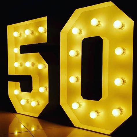 Beautiful Big Numbers And Letters With Bulbs That Will Decorate Your