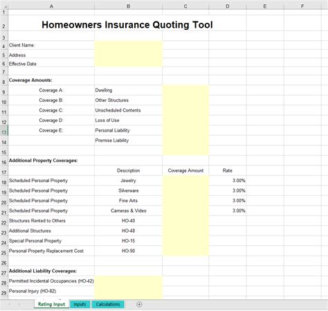 Contents insurance policies vary in how much you can claim, so you need to make sure you're covered for types of contents insurance policies. Home Contents Insurance Calculator Spreadsheet pertaining to Insurance Spreadsheets Rating ...