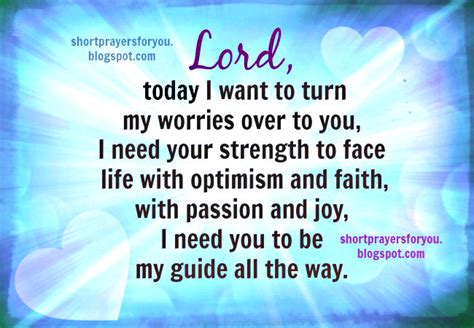 Lord This Day I Want To Turn My Worries Over To You Short Prayer