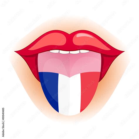 Lengua Lenguaje Idioma Frances Francia Stock Vektorgrafik Adobe Stock
