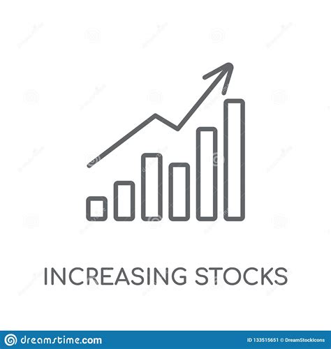 Increasing Stocks Linear Icon Modern Outline Increasing Stocks Stock