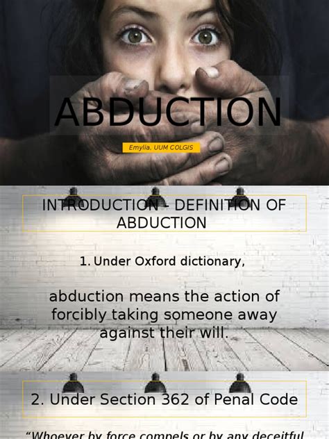 The disappearance of children in the united states is not unheard of, either, and it is a. Abduction Law in Malaysia | Kidnapping | Mens Rea