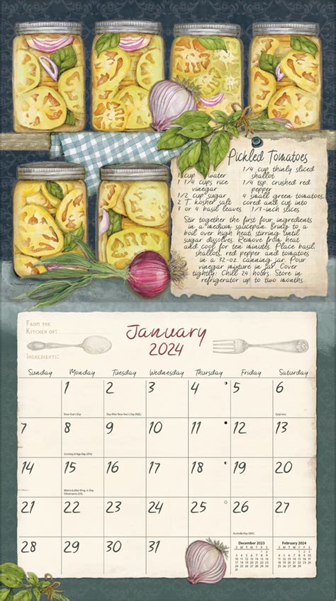 American Kitchen 2024 Wall Calendar The Lang Store