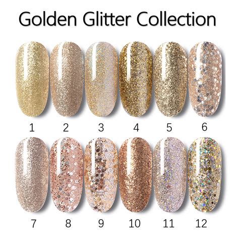 China Golden Glitter Platinum Gel Polish With Shinny Shimmer Bling