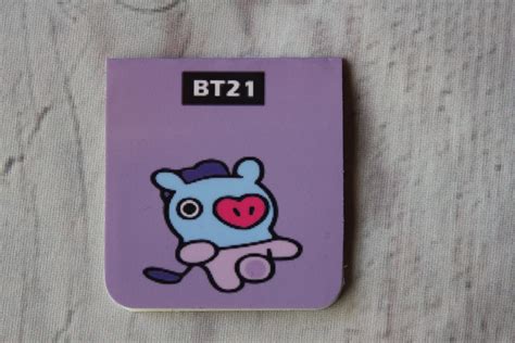Bt21 Character Inspired Magnetic Bookmarks Etsy
