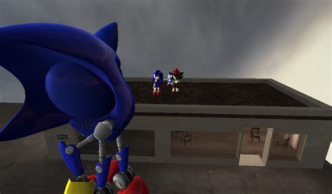 Sonic And Shadow Vs Metal Sonic By Zenchu18 On Deviantart