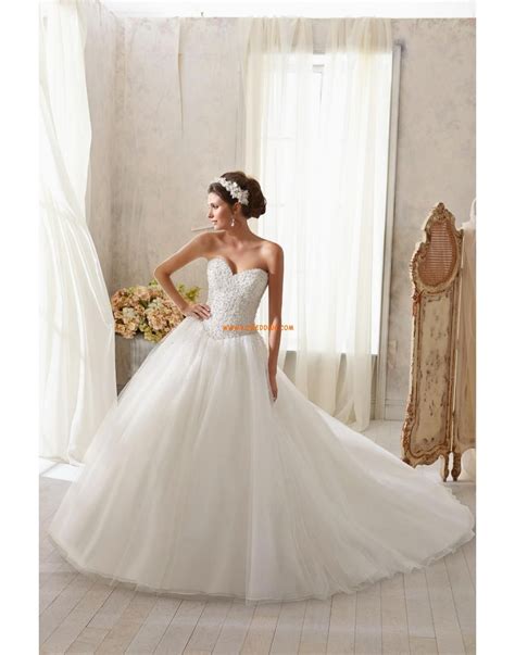 A Line Sweetheart Organza Mori Lee Blu Wedding Dresses Style Elegant Wedding Dress