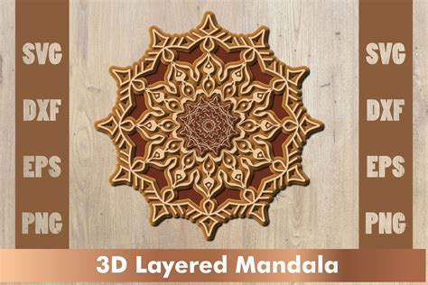 Layered Mandala SVG 3d Mandala SVG Graphic By Artnoy Creative Fabrica