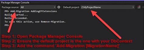 Add Migration Command In Entity Framework Core