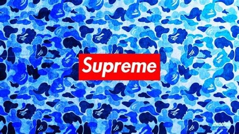 Blue Supreme Wallpaper Supreme Bape Blue Logo Logodix I Made Some