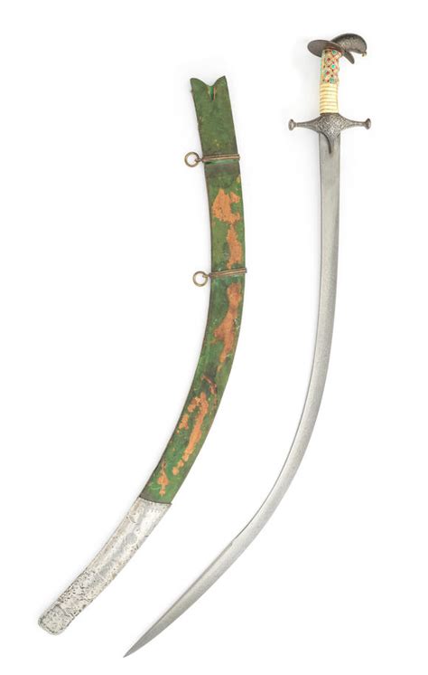 bonhams a gem set walrus ivory hilted steel sword shamshir persia and india 17th 18th century
