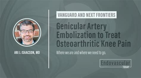 Genicular Artery Embolization To Treat Osteoarthritic Knee Pain