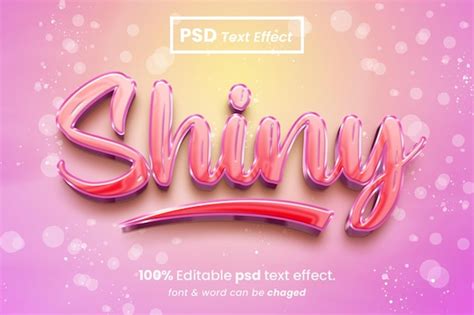 Premium Psd Shiny Editable 3d Text Effect