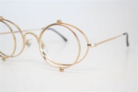 gold double lens vintage eyeglass architect s fashion architect
