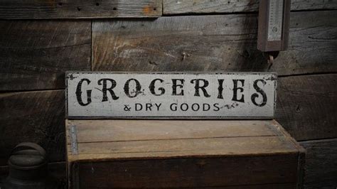 Groceries Sign Grocery Sign Vintage Wooden Signs Pharmacy Decor