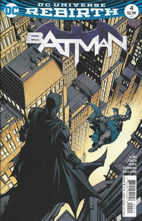 Dc Universe Rebirth Batman Comic Issue 4 Limited Variant Batman