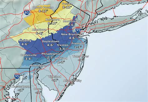 Nj Weather Snow Totals Jump To 12 Inches In Some Areas As Dangerous