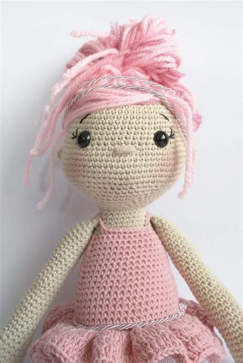 Muñeca de ganchillo bailarina Rosa Muñeca Amigurumi Etsy Crochet Doll Crochet Hats