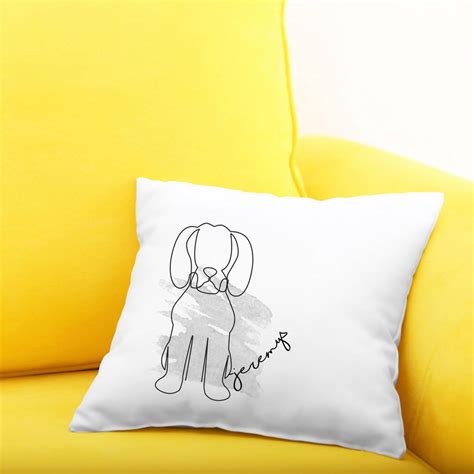 Personalised Wire Art Inspired Dog Cushion Cover By Personalised