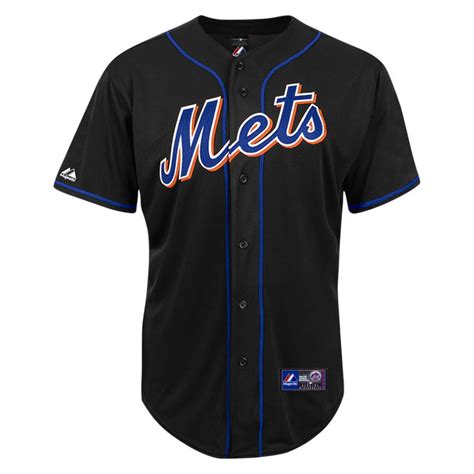 Majestic Mens New York Mets Blank Replica Jersey In Black For Men Lyst