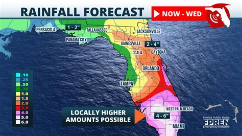 Rainfall In Northern Florida Yesterday