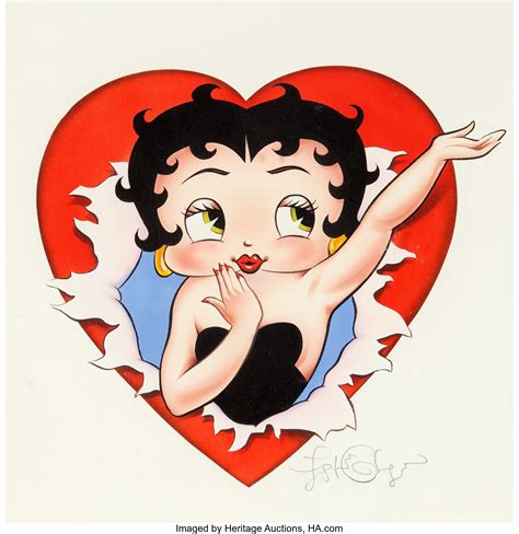 Leslie Cabarga Betty Boop Greeting Card Illustration Original Art Lot