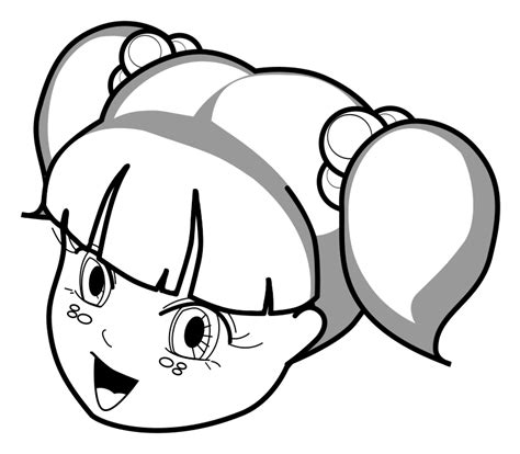 Anime Girl Outline By Rygle Black And White Outline Version Of Gopher