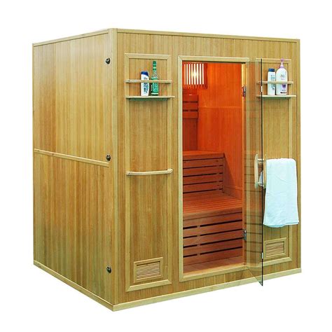 Diadem By Aleko 4 Person Indoor Wetdry Sauna With 45 Kw Heater