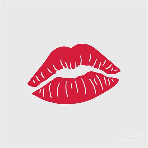 Lips Kiss Drawing By Kamidin Sirait Fine Art America