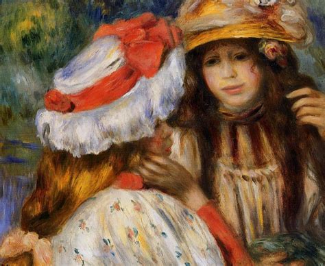 Two Sisters 1895 Painting Pierre Auguste Renoir Oil Paintings