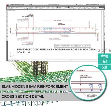 Slab Hidden Beam Reinforcement Cross Section Detail Structuraldetails