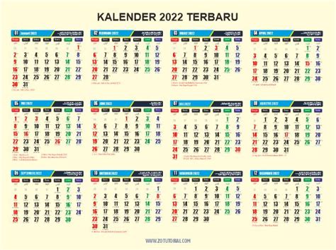 Download Kalender 2022 Format Cdr Terbaru Siap Cetak Zotutorial Riset