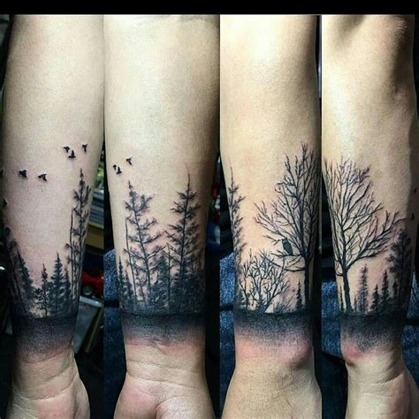 Forest Forearm Tattoo Forest Tattoo Sleeve Forest Forearm Tattoo Wolf