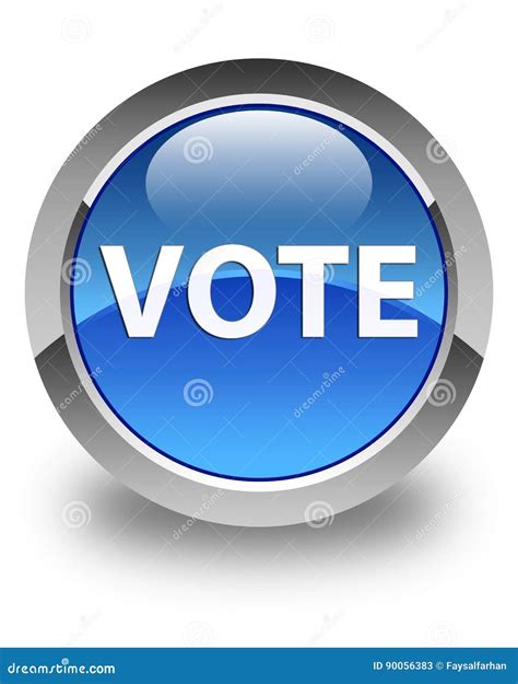 Vote Glossy Blue Round Button Stock Illustration Illustration Of Vote