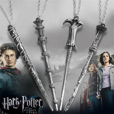 Hot Sell Harry Potter Hermione Dumbledore Lord Voldemort Magic Wand Pendant Necklaces Wholesale