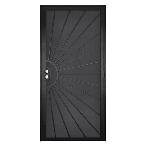 Unique Home Designs 36 In X 80 In Solana Black Surface Mount Outswing