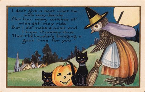A Collection Of 13 Adorable Vintage Black Cat Halloween Postcards