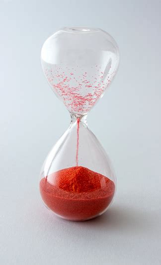 Hourglass With Red Sand Time Expired Stock Photo Download Image Now